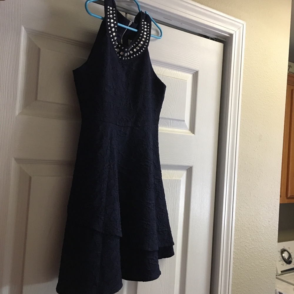 Navy Embellished Dress